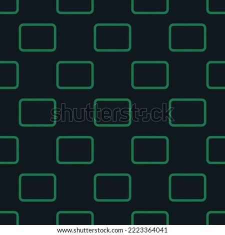 Seamless repeating tablet landscape outline flat icon pattern, dark jungle green and dark spring green color. Background for poster.