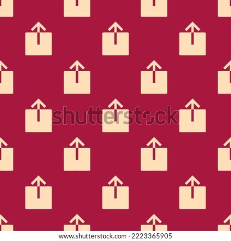 Seamless repeating share sharp flat icon pattern, deep carmine and peach puff color. Design for name tag.