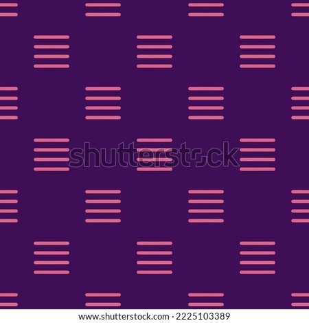 Seamless repeating reorder four outline flat icon pattern, persian indigo and blush color. Design for name tag.
