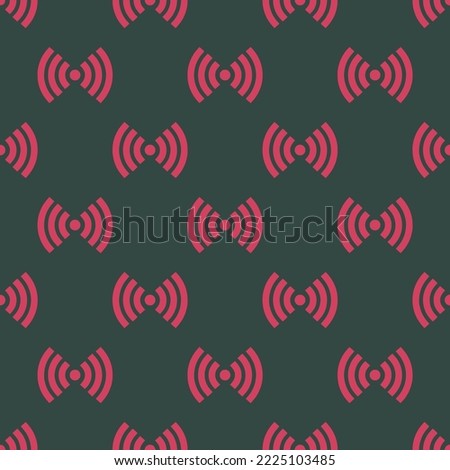 Seamless repeating radio sharp flat icon pattern, charcoal and brick red color. Background for flyer.
