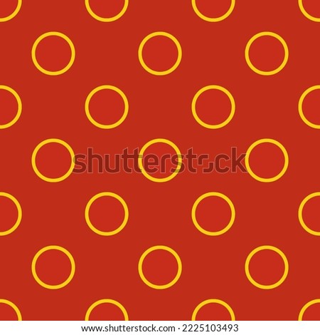 Seamless repeating radio button off flat icon pattern, dark pastel red and yellow (ncs) color. Background for desktop.