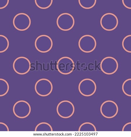 Seamless repeating radio button off outline flat icon pattern, dark lavender and ruddy pink color. Design for wrapping paper.