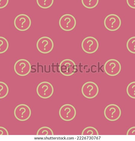 Seamless repeating help circle outline flat icon pattern, blush and medium spring bud color. Backround for motivational quites.