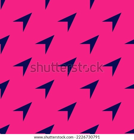 Seamless repeating navigate sharp flat icon pattern, vivid cerise and oxford blue color. Background for notebook.