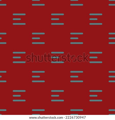 Seamless repeating menu left alt flat icon pattern, ruby red and teal blue color. Design for notes.