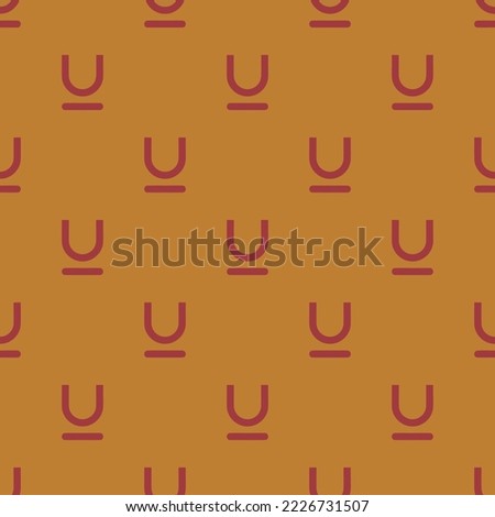 Seamless repeating format underline flat icon pattern, copper and smokey topaz color. Design for wrapping paper or postcard.