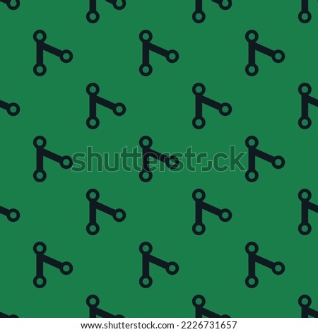 Seamless repeating git merge sharp flat icon pattern, dark spring green and dark jungle green color. Background for letter.