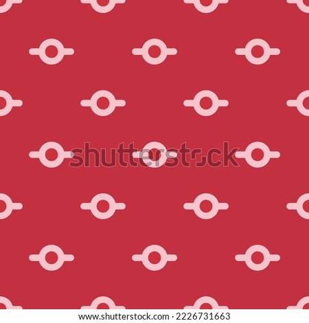 Seamless repeating git commit flat icon pattern, persian red and bubble gum color. Background for kitchen.