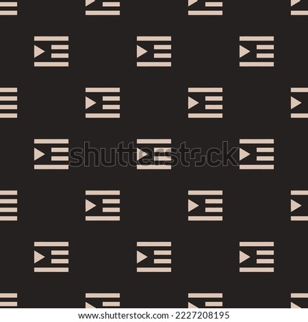 Seamless repeating format indent increase flat icon pattern, dark jungle green and desert sand color. Design for wrapping paper or postcard.