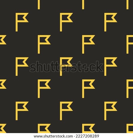 Seamless repeating flag alt flat icon pattern, black leather jacket and sandstorm color. Design for wrapping paper or postcard.