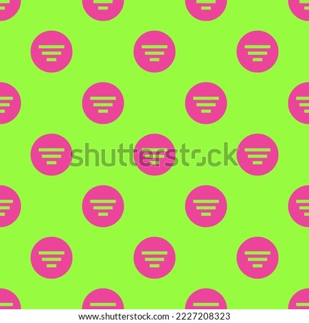 Seamless repeating filter circle sharp flat icon pattern, green-yellow and rose bonbon color. Design for wrapping paper or postcard.