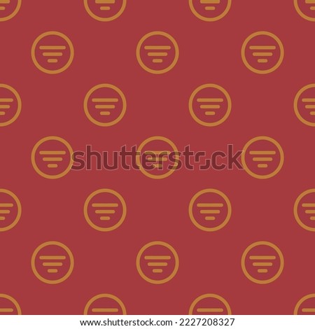 Seamless repeating filter circle outline flat icon pattern, smokey topaz and copper color. Design for wrapping paper or postcard.