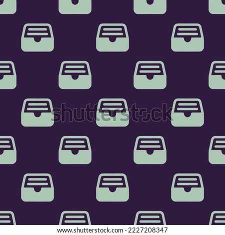 Seamless repeating file tray full flat icon pattern, onyx and ash grey color. Design for wrapping paper or postcard.