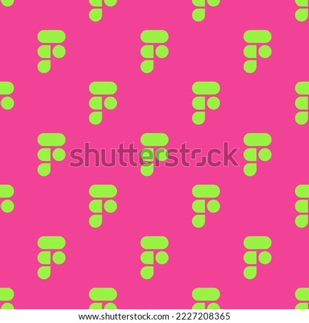 Seamless repeating figma flat icon pattern, rose bonbon and green-yellow color. Design for wrapping paper or postcard.
