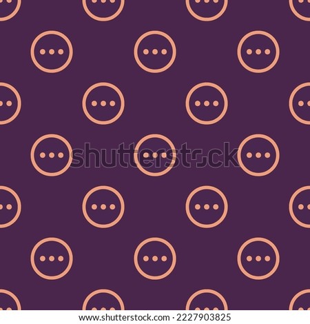 Seamless repeating ellipsis horizontal circle flat icon pattern, purple taupe and light salmon color. Design for wrapping paper or postcard.