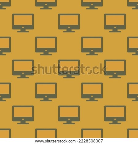 Seamless repeating desktop sharp flat icon pattern, satin sheen gold and umber color. Design for wrapping paper or postcard.