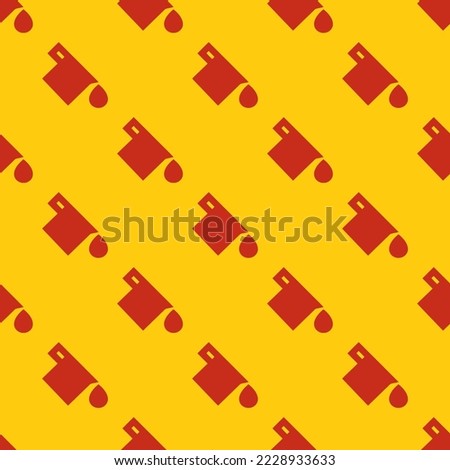 Seamless repeating color fill sharp flat icon pattern, yellow (ncs) and dark pastel red color. Design for wrapping paper or postcard.