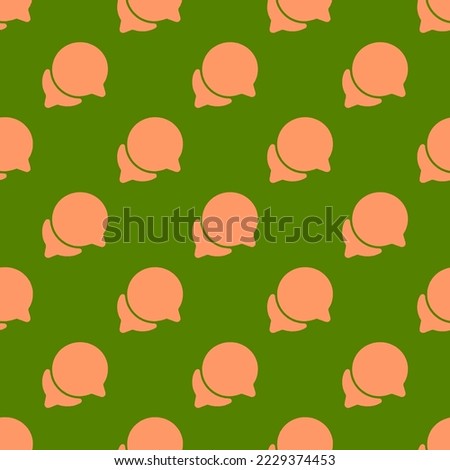 Seamless repeating chatbubbles flat icon pattern, avocado and pink-orange color. Design for wrapping paper or postcard.