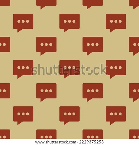 Seamless repeating chatbox ellipses sharp flat icon pattern, burlywood and burnt umber color. Design for wrapping paper or postcard.