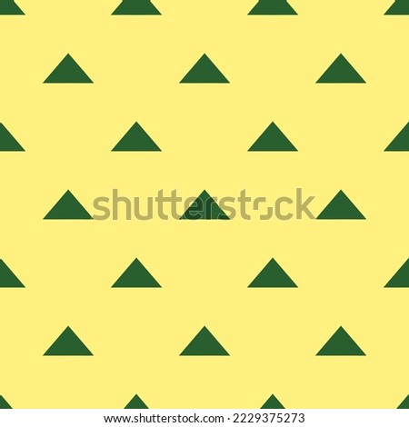 Seamless repeating caret up sharp flat icon pattern, mellow yellow and hunter green color. Design for wrapping paper or postcard.