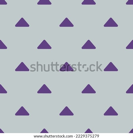 Seamless repeating caret up outline flat icon pattern, light gray and dark slate blue color. Design for wrapping paper or postcard.