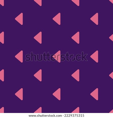 Seamless repeating caret back outline flat icon pattern, persian indigo and pale violet-red color. Design for wrapping paper or postcard.