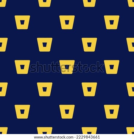 Seamless repeating bitbucket flat icon pattern, oxford blue and sandstorm color. Design for wrapping paper or postcard.