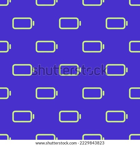Seamless repeating battery dead outline flat icon pattern, iris and medium spring bud color. Design for wrapping paper or postcard.