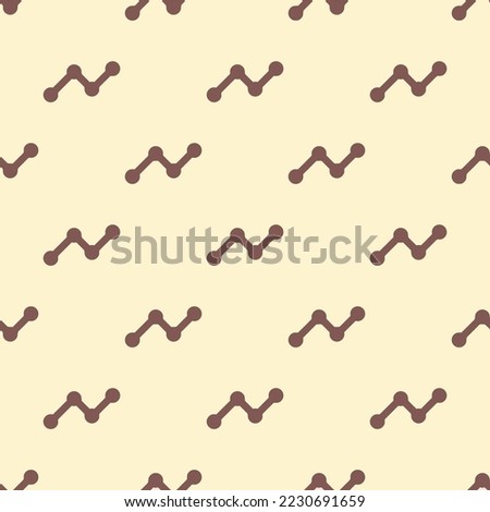 Seamless repeating analytics sharp flat icon pattern, moccasin and pastel brown color. Design for wrapping paper or postcard.