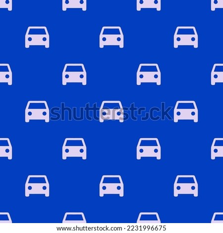 Seamless repeating drive eta flat icon pattern, royal azure and pale lavender color. Design for name tag.