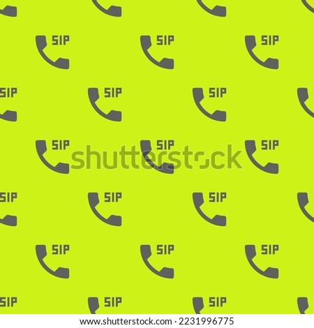 Seamless repeating dialer sip flat icon pattern, pear and dim gray color. Design for announcement.