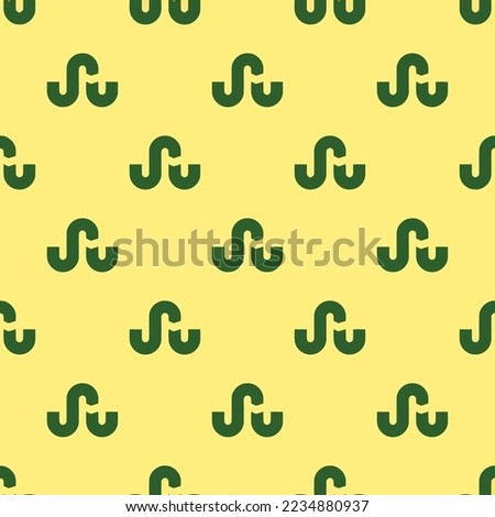 Seamless repeating tiling stumbleupon flat icon pattern of mellow yellow and hunter green color. Background for presentation.