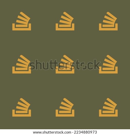 Seamless repeating tiling stackoverflow flat icon pattern of umber and satin sheen gold color. Background for selfie.
