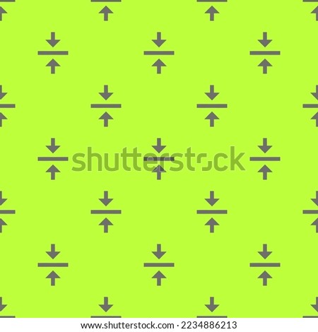 Seamless repeating tiling vertical align center flat icon pattern of green-yellow and dim gray color. Background for letter.