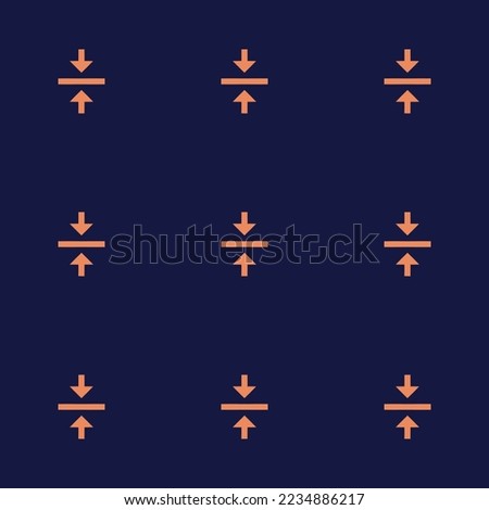 Seamless repeating tiling vertical align center flat icon pattern of oxford blue and pale copper color. Background for website.