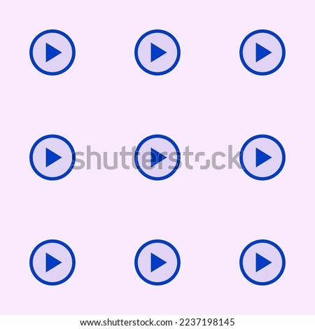 Seamless repeating tiling arrow right o flat icon pattern of pale lavender and royal azure color. Background for banner.