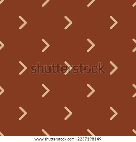 Seamless repeating tiling arrow right l flat icon pattern of burnt umber and burlywood color. Background for wedding invitation.