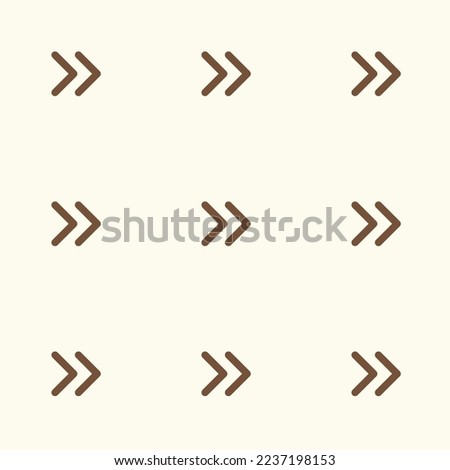 Seamless repeating tiling arrow right d l flat icon pattern of eggshell and coffee color. Design for announcement.