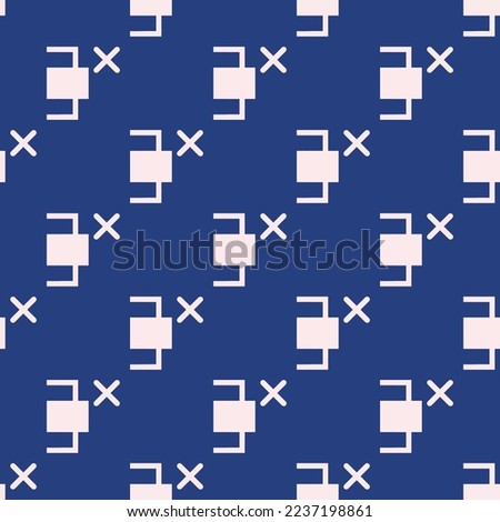 Seamless repeating tiling delete row flat icon pattern of st. patrick's blue and linen color. Background for news report.