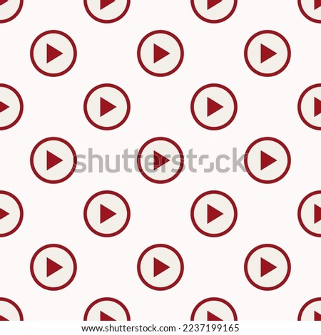 Seamless repeating tiling arrow right o flat icon pattern of isabelline and ruby red color. Design for notes.