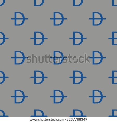 Seamless repeating tiling font strikethrough flat icon pattern of dark gray and yale blue color. Design for brochure cover.