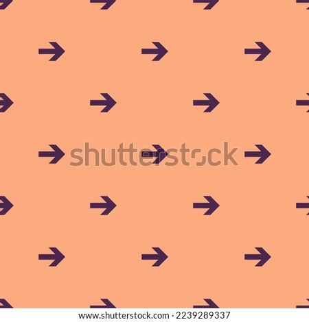 Seamless repeating tiling arrow right flat icon pattern of light salmon and purple taupe color. Design for birthday party banner.