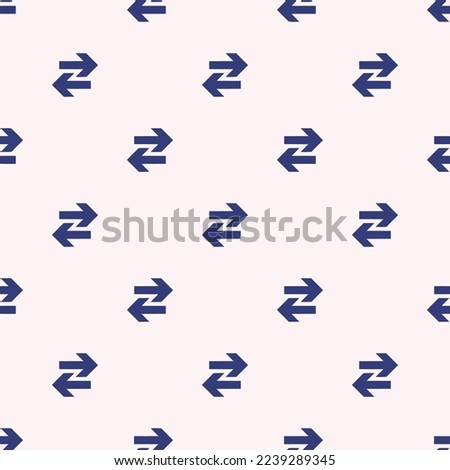 Seamless repeating tiling arrow right left flat icon pattern of linen and st. patrick's blue color. Background for wedding invitation.