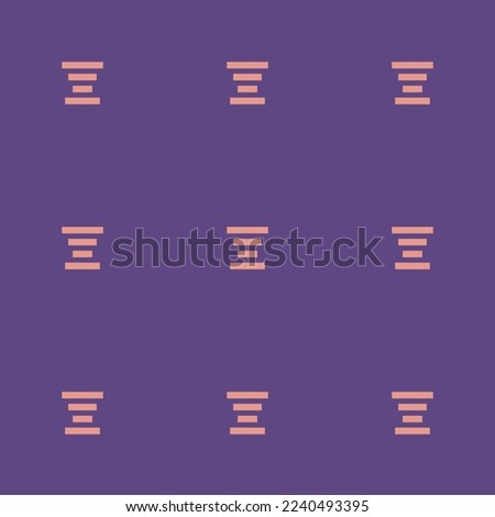 Seamless repeating tiling text align center flat icon pattern of dark lavender and ruddy pink color. Design for pizza box.