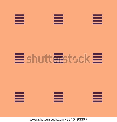 Seamless repeating tiling text align justify flat icon pattern of light salmon and purple taupe color. Background for logo design.