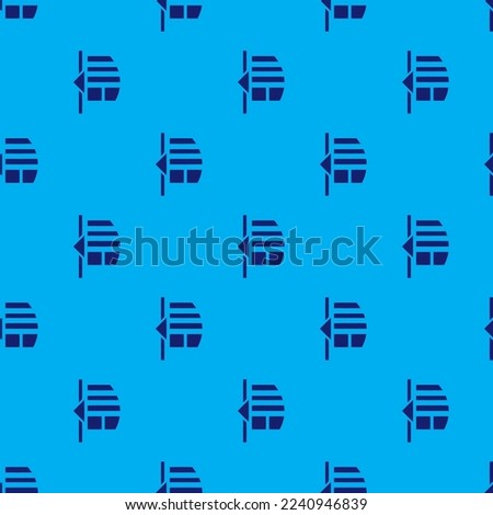 Seamless repeating tiling sidebar right expand flat icon pattern of cyan (process) and midnight blue color. Design for name tag.