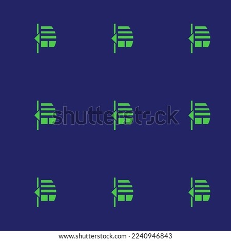 Seamless repeating tiling sidebar right expand flat icon pattern of st. patrick's blue and paris green color. Background for home screen.