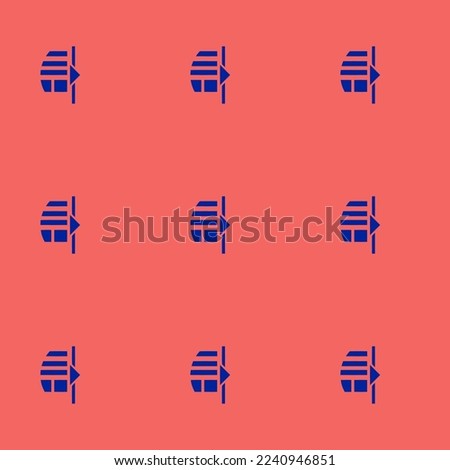 Seamless repeating tiling sidebar left expand flat icon pattern of light carmine pink and imperial blue color. Background for music sheet.