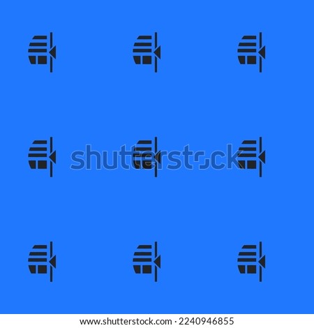 Seamless repeating tiling sidebar left collapse flat icon pattern of blue (crayola) and dark jungle green color. Design for certificate.