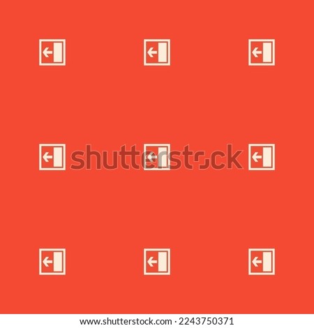 Seamless repeating tiling layout expand left flat icon pattern of carmine pink and moccasin color. Design for postcard.